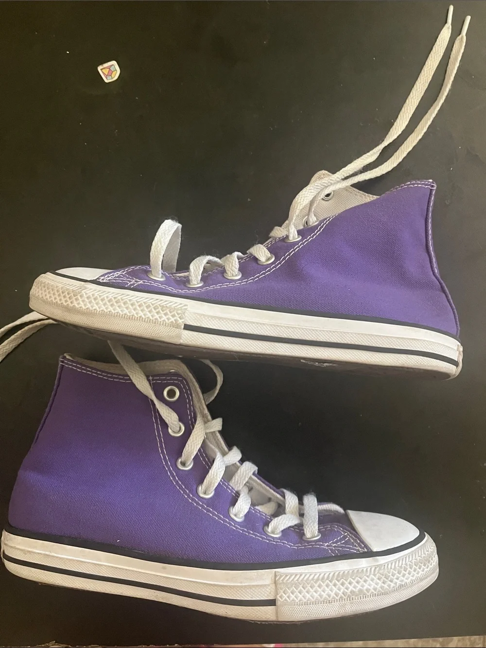 Converse Kids High-Top Sneakers in Purple with White Accents